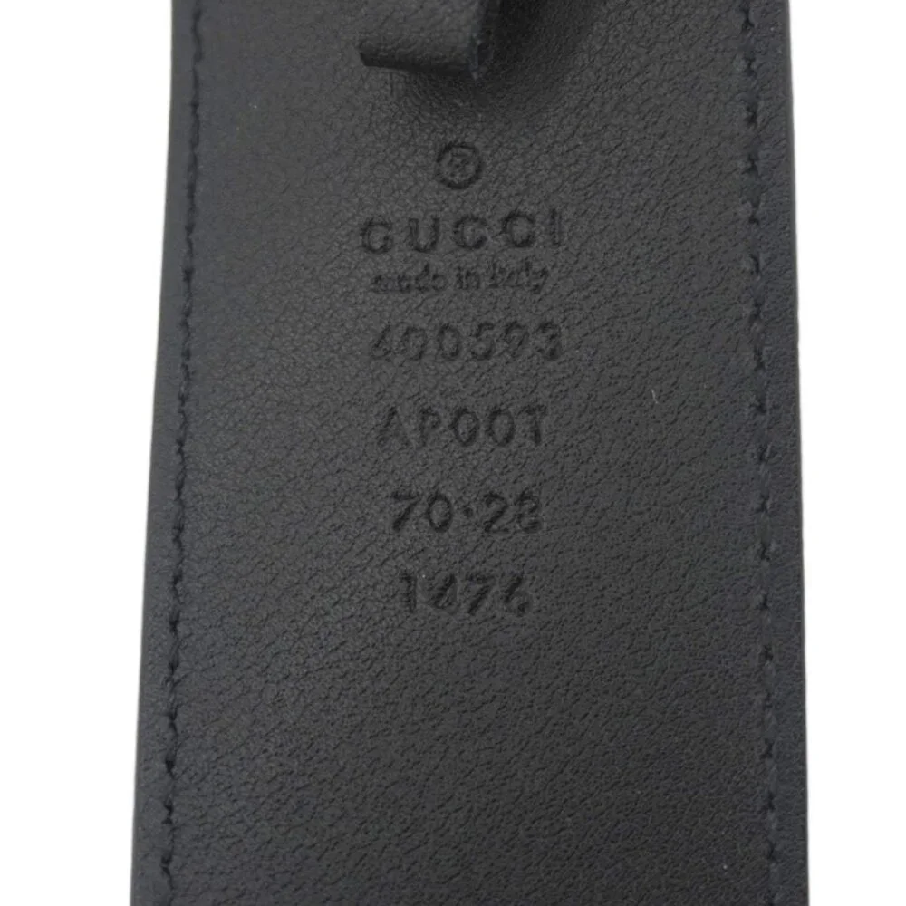 Gucci Double G Marmont Buckle Smooth Leather Belt Black 400593 - Picture 9 of 9